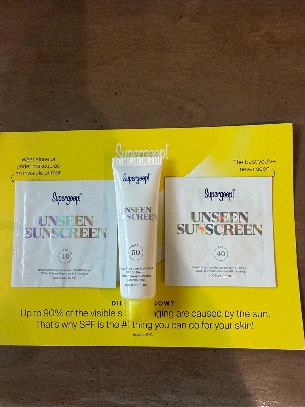 New! Bundle of Supergoop Unseen Sunscreen minis/travel size